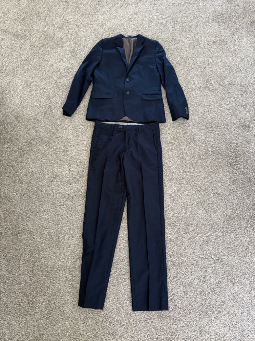 Nordstrom Boys Dark Navy Two-Piece Suit Jacket & Pants Size 12